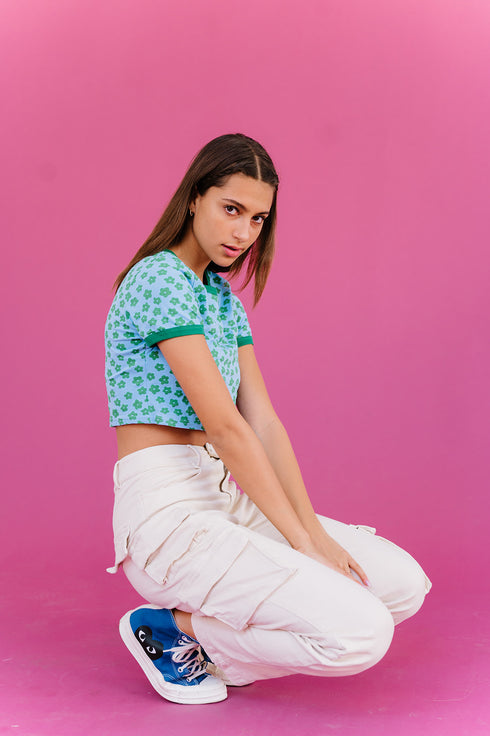 Electric Bloom Top // Blue